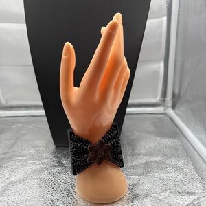 Elegant Black Beaded Bracelet